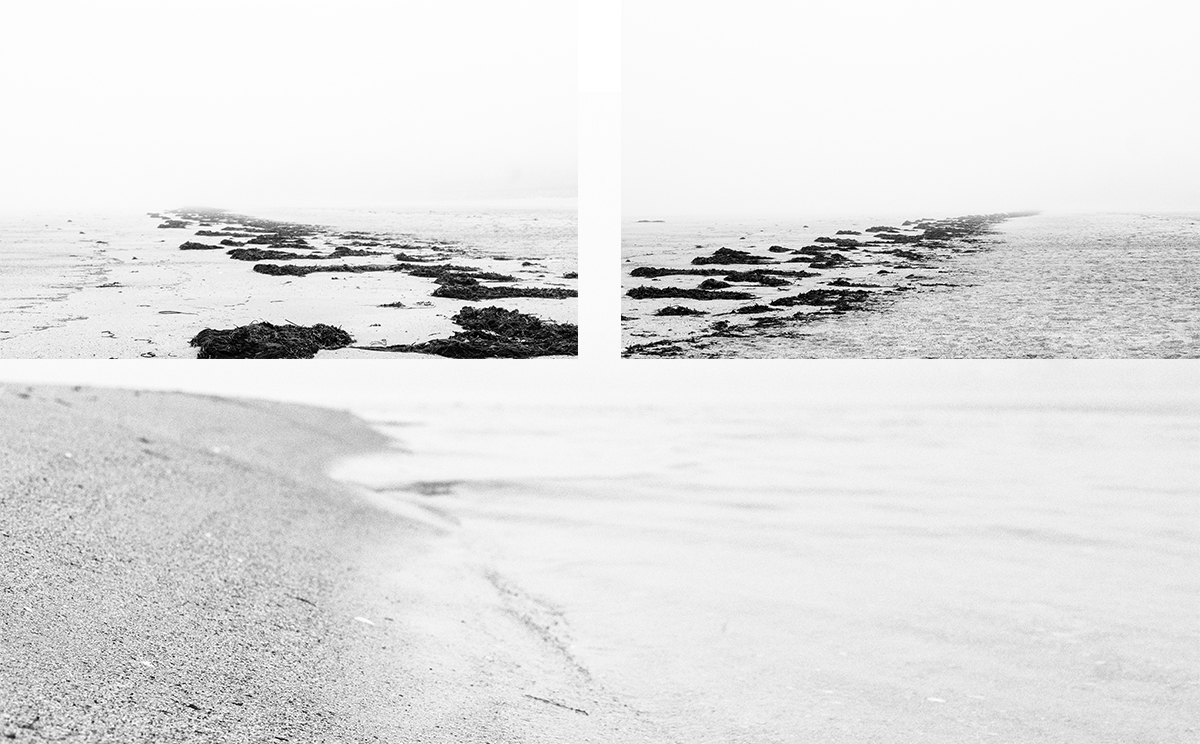 3 images de brumes tombées sur la plage