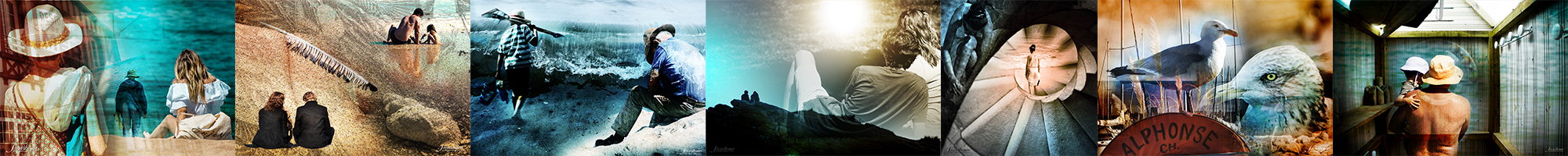 Panoramique : photomontages en couleur