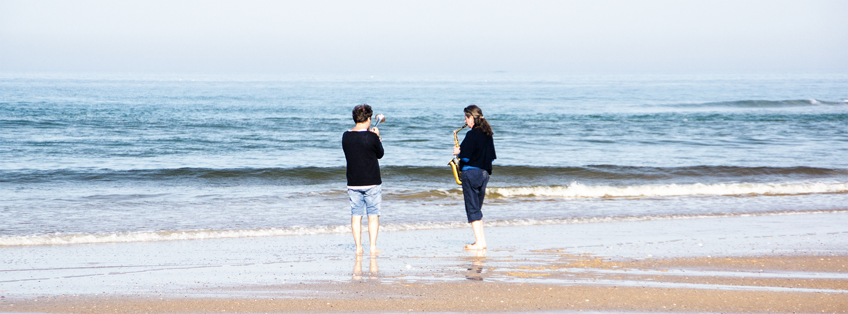 Duo musical sur plage