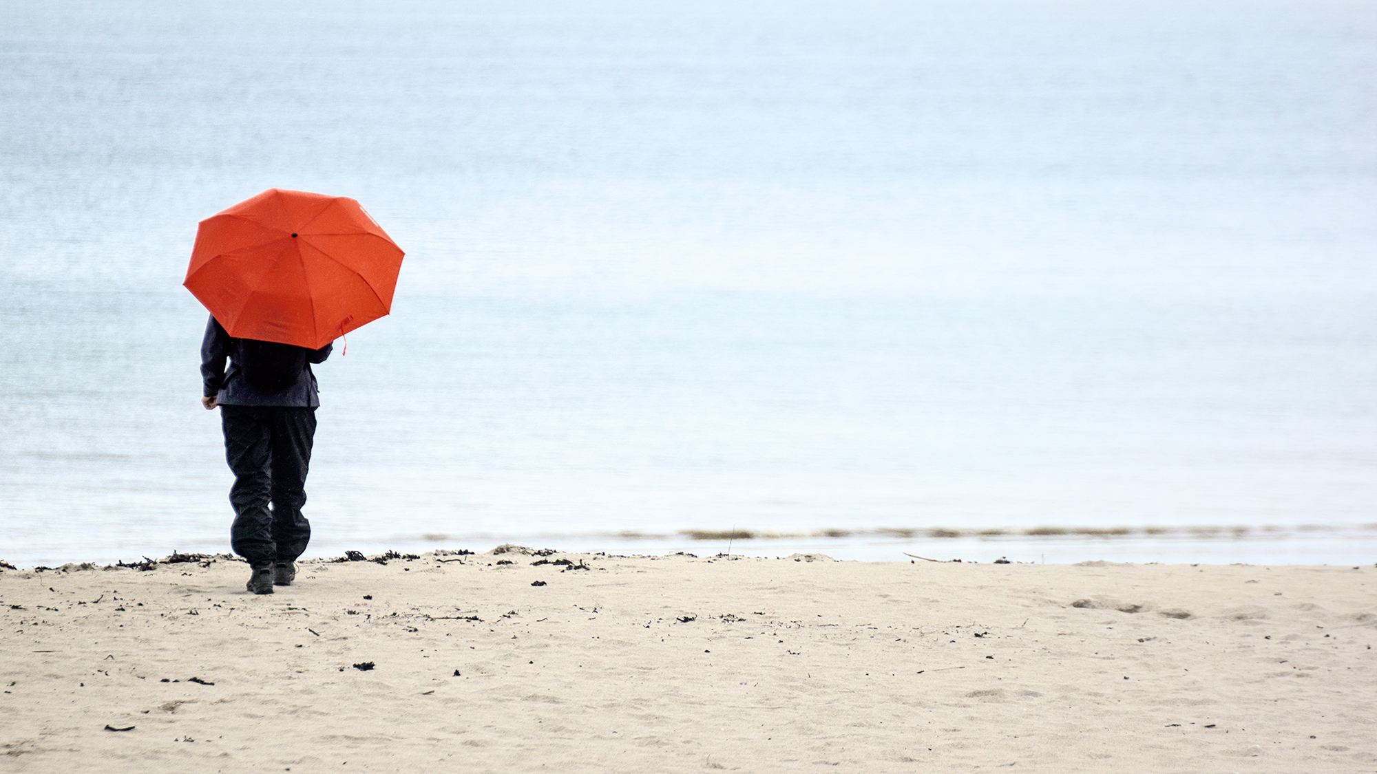 Le parapluie rouge