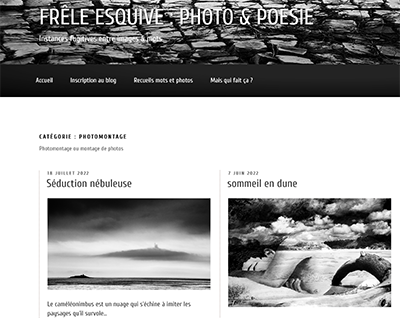 Blog photo Frêle esquive : Frêle esquive - images et poésie autour de photomontages en noir et blanc