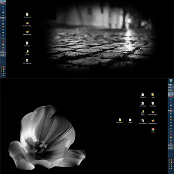 wallpaper en noir et blanc PC